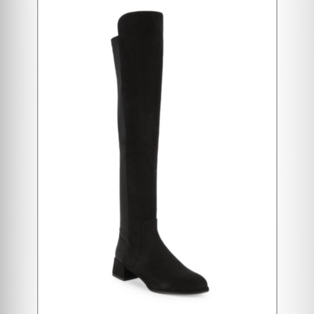 Stuart Weitzman black suede tall boots